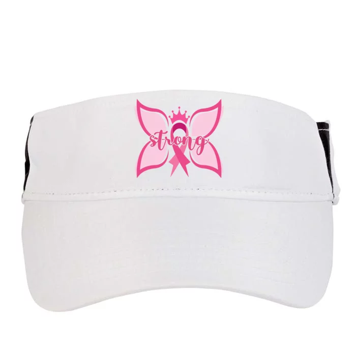 Strong Breast Cancer Awareness Butterfly Adult Drive Performance Visor