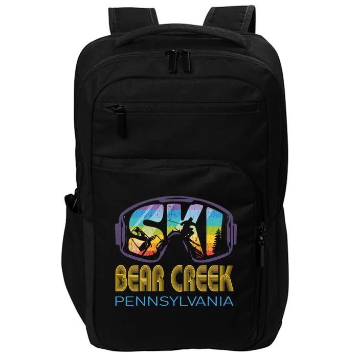 Ski Bear Creek Pennsylvania Skiing Vacation Gift Impact Tech Backpack