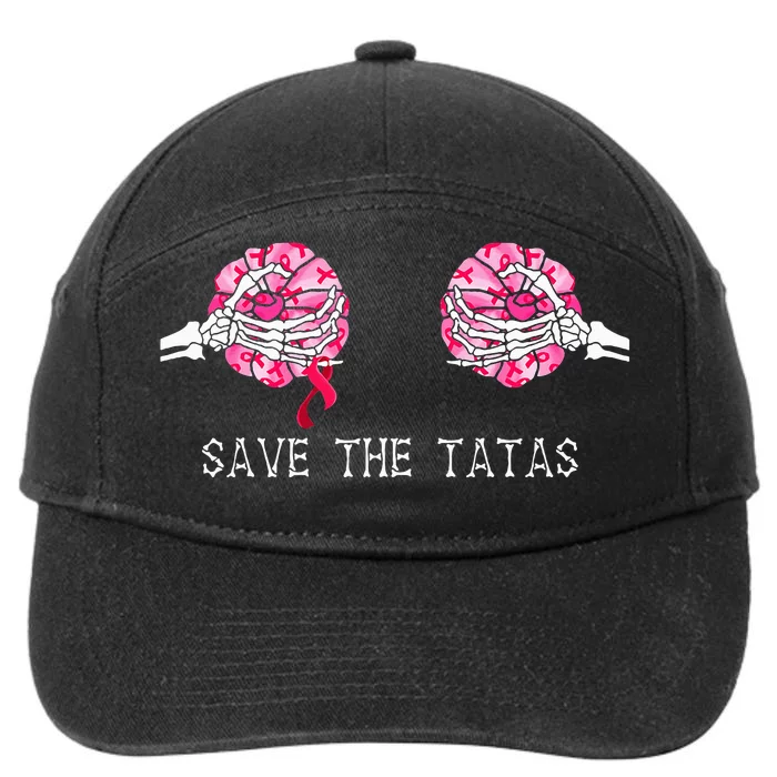 Support Breast Cancer Awareness with a Pumpkin Design 7-Panel Snapback Hat