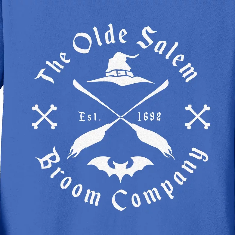 Salem Broom Company Est 1692 Halloween Sweatshirt Gift Kids Long Sleeve Shirt