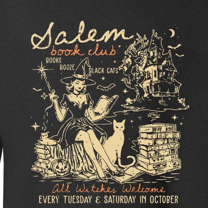 Salem Book Club Funny Bookish Halloween Spooky Reading Book Toddler Sweatshirt