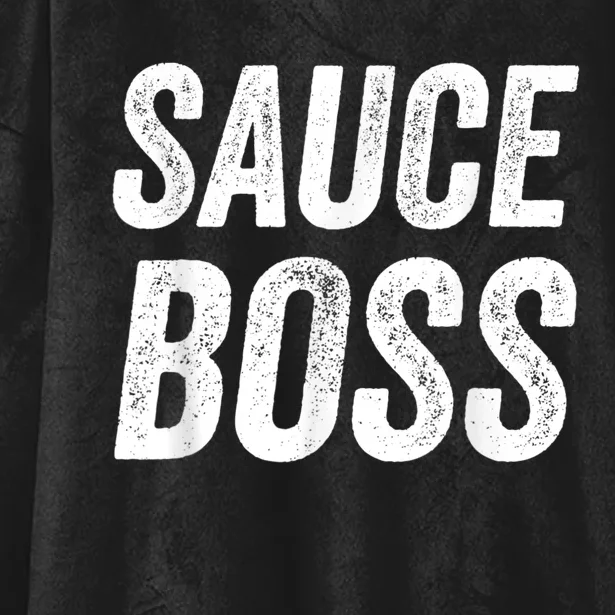 Sauce Boss Chef BBQ Cook Food Humorousa Hooded Wearable Blanket