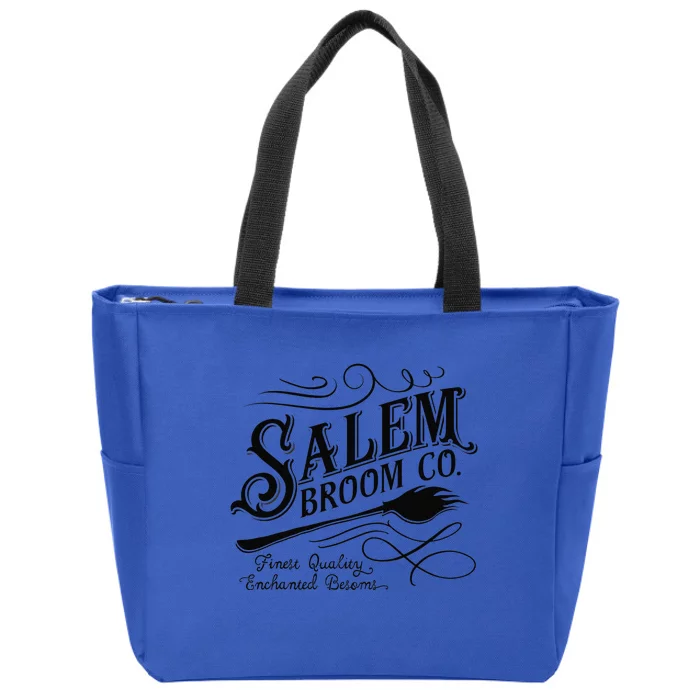 Salem Broom Company Est 1692 Halloween Sweatshirt Zip Tote Bag