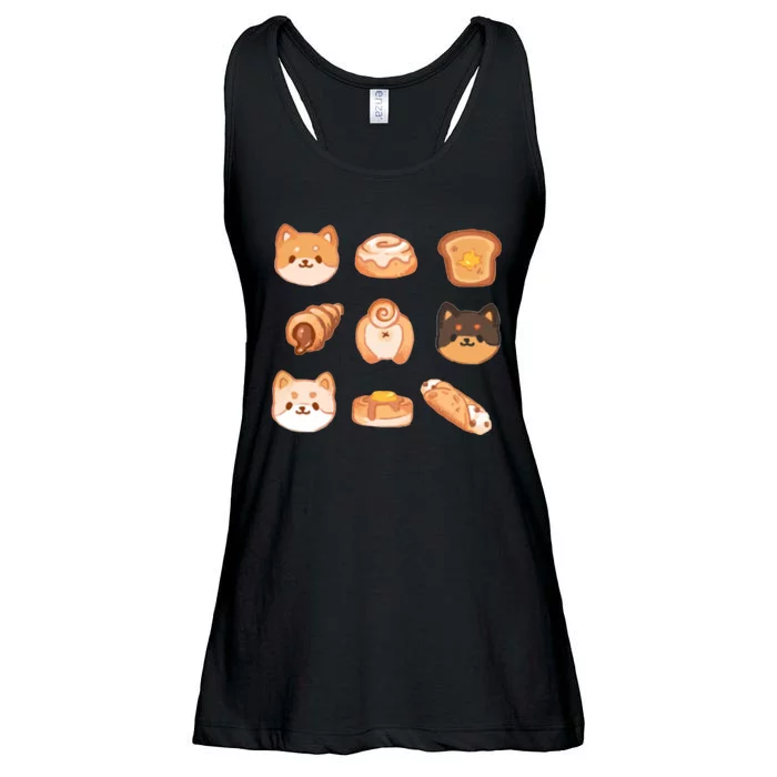 Shiba Buns Cute Cats Ladies Essential Flowy Tank