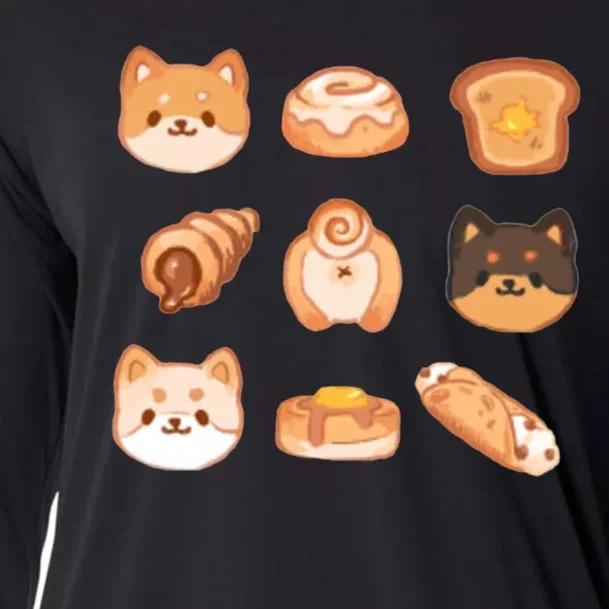 Shiba Buns Cute Cats Cooling Performance Long Sleeve Crew