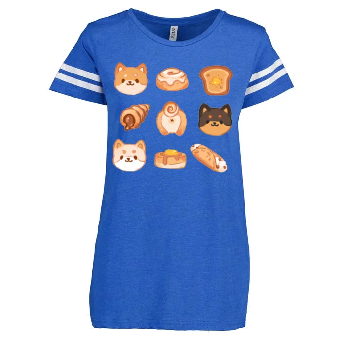 Shiba Buns Cute Cats Enza Ladies Jersey Football T-Shirt