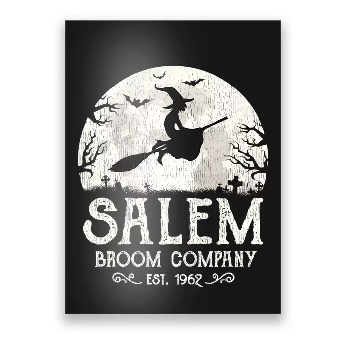 Salem Broom Company Shirts Grunge Halloween Womens Witch Poster