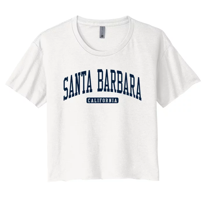 Santa Barbara California Ca College University Style Women's Crop Top Tee