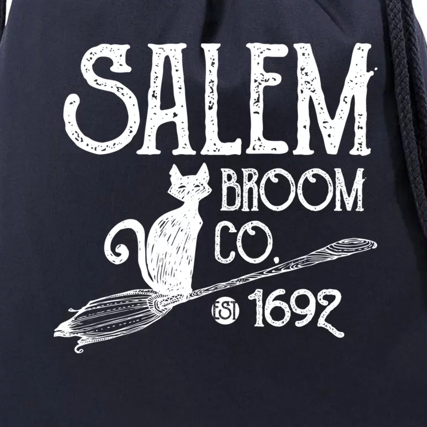 Salem Broom Co Cute Witch Trials 1692 S Halloween Cute Gift Drawstring Bag