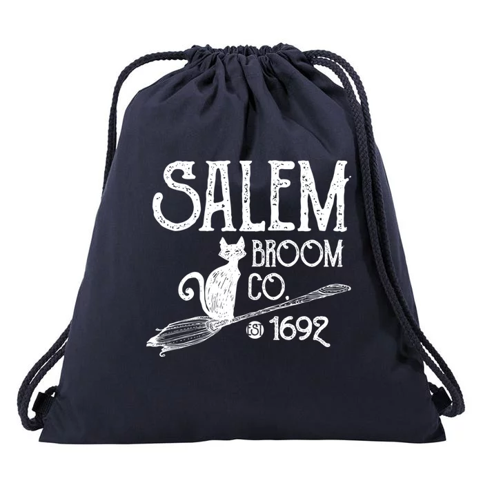 Salem Broom Co Cute Witch Trials 1692 S Halloween Cute Gift Drawstring Bag