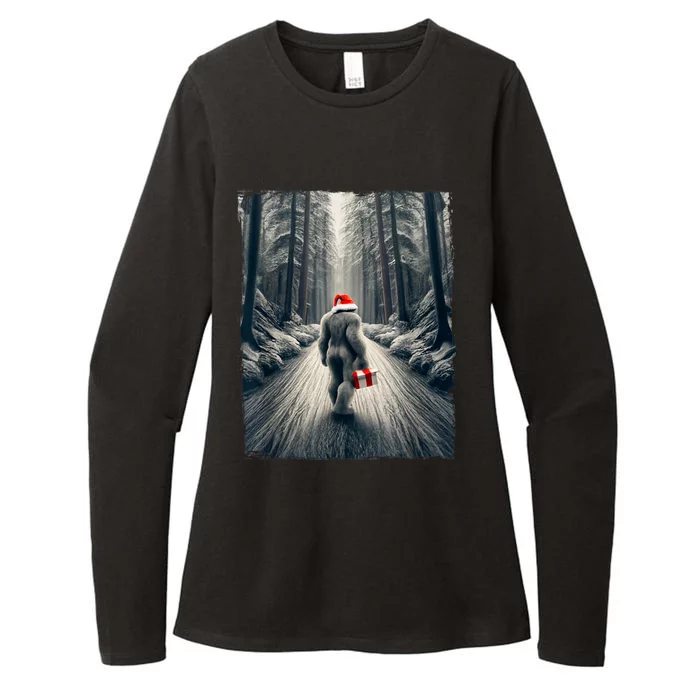 Santa Bigfoot Christmas Sasquatch Believe Womens CVC Long Sleeve Shirt