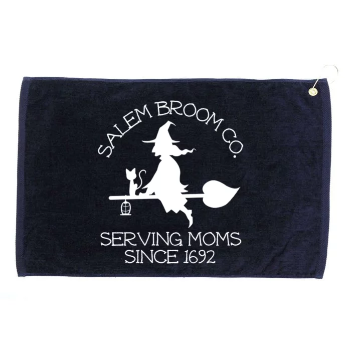 Salem Broom Co Serving Moms Since 1692 Halloween Witch Gift Grommeted Golf Towel