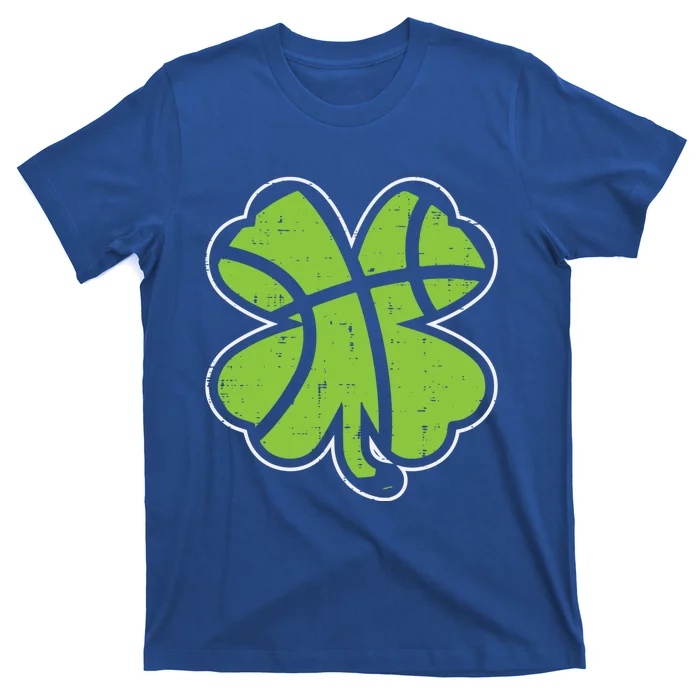 Shamrock Basketball Clover St Patricks Day Lucky Sports Gift T-Shirt