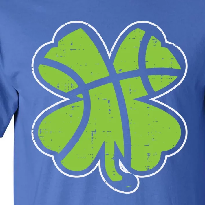 Shamrock Basketball Clover St Patricks Day Lucky Sports Gift Tall T-Shirt