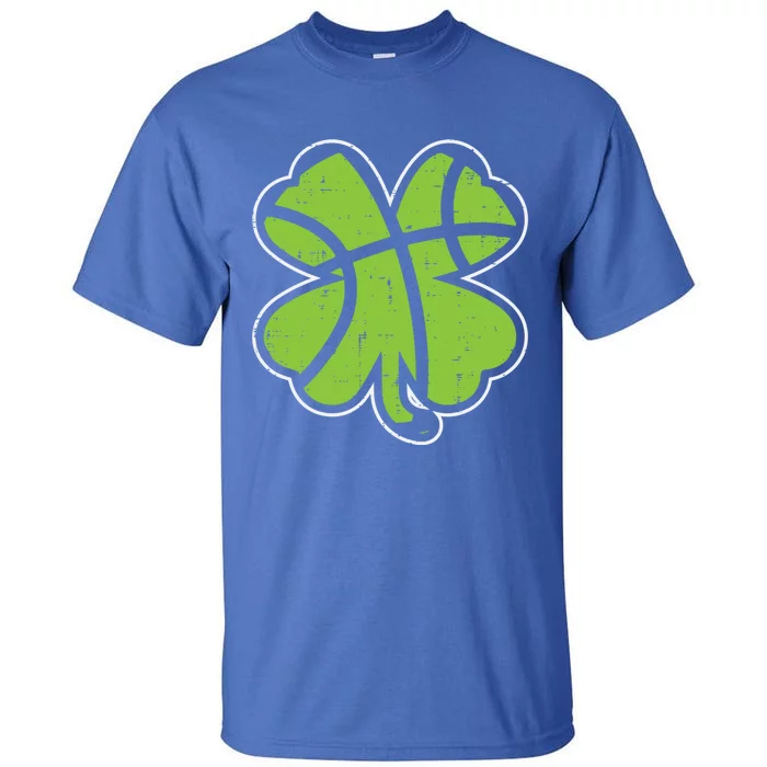 Shamrock Basketball Clover St Patricks Day Lucky Sports Gift Tall T-Shirt