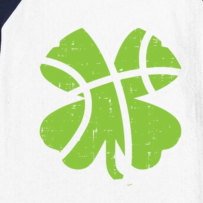 Shamrock Basketball Clover St Patricks Day Lucky Sports Gift Baseball Sleeve Shirt