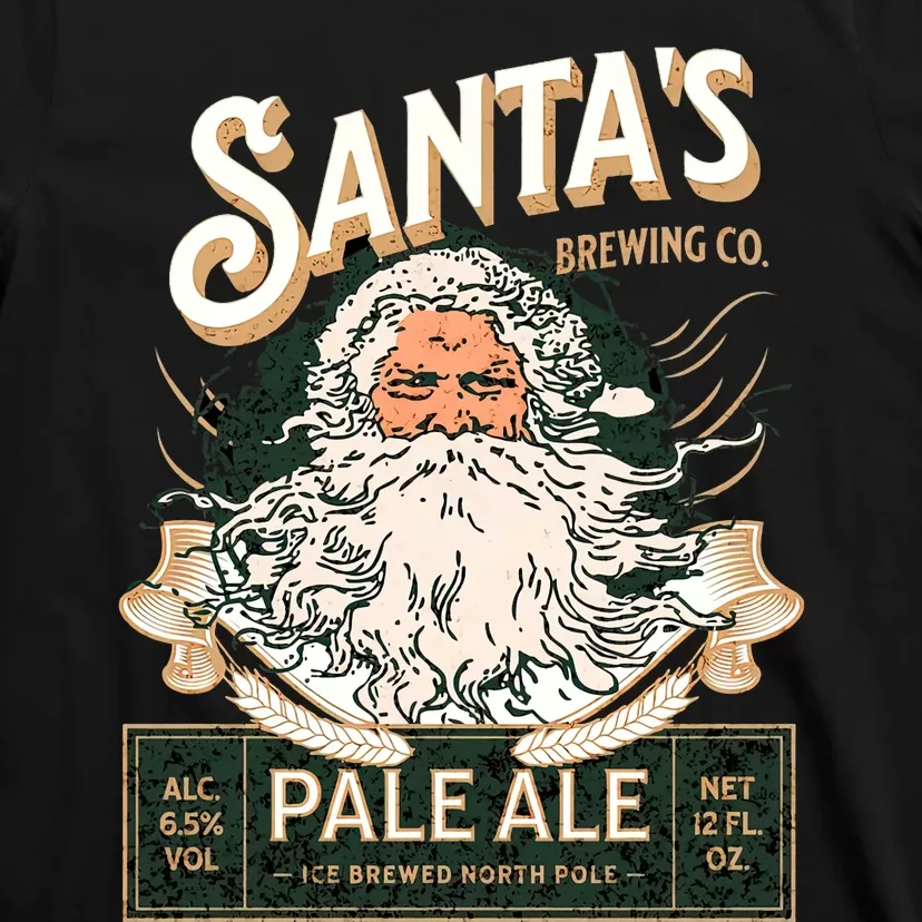 SantaS Brewing Company Pale Ale Fun Christmas Beer Drinking T-Shirt