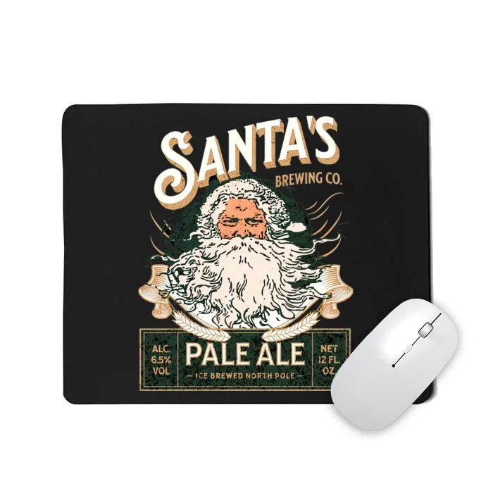 SantaS Brewing Company Pale Ale Fun Christmas Beer Drinking Mousepad