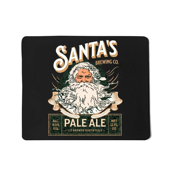 SantaS Brewing Company Pale Ale Fun Christmas Beer Drinking Mousepad