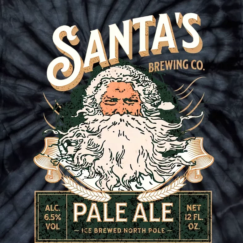 SantaS Brewing Company Pale Ale Fun Christmas Beer Drinking Tie-Dye T-Shirt