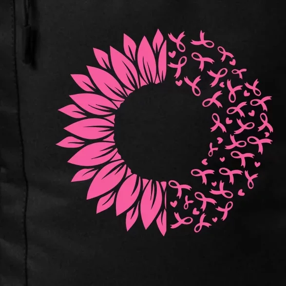 Sunflower Breast Cancer Awareness Month Ribbon Daily Commute Backpack