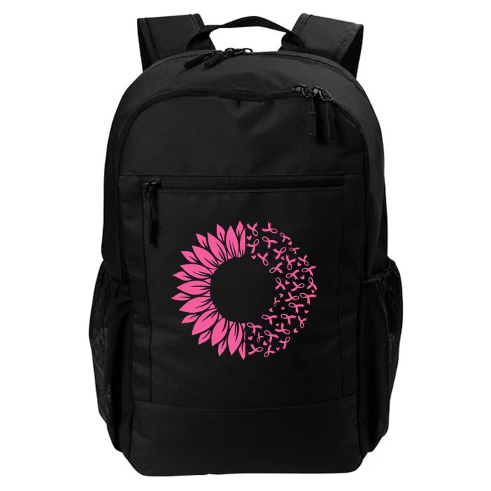 Sunflower Breast Cancer Awareness Month Ribbon Daily Commute Backpack