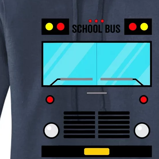 School Bus Costume Simple Halloween Costume Women's Pullover Hoodie