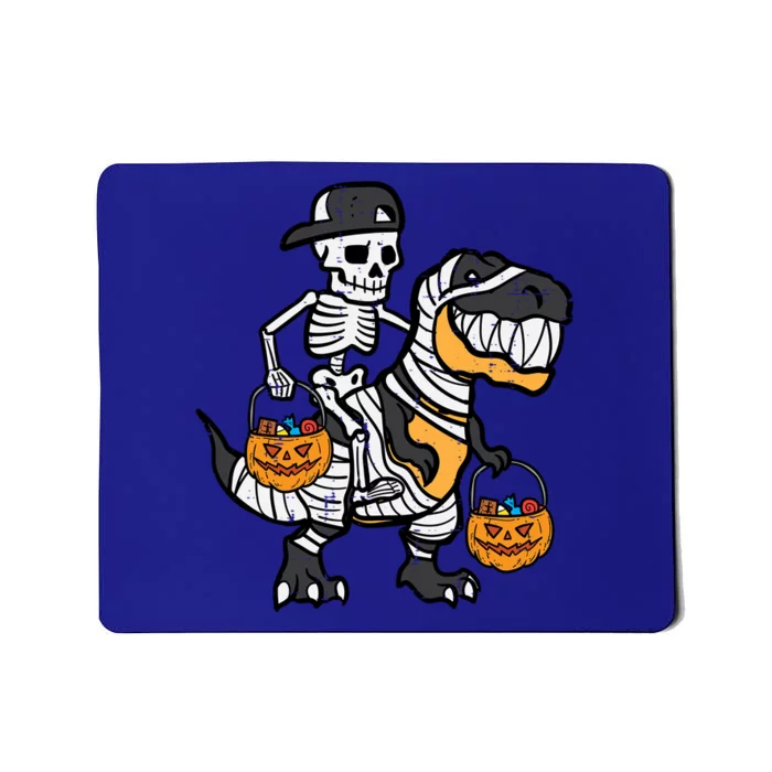 Skeleton Black Cap Dino Halloween Gift Mousepad