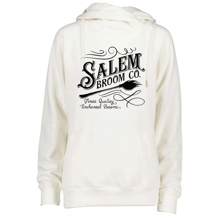 Salem Broom Company Est 1692 Halloween Womens Funnel Neck Pullover Hood