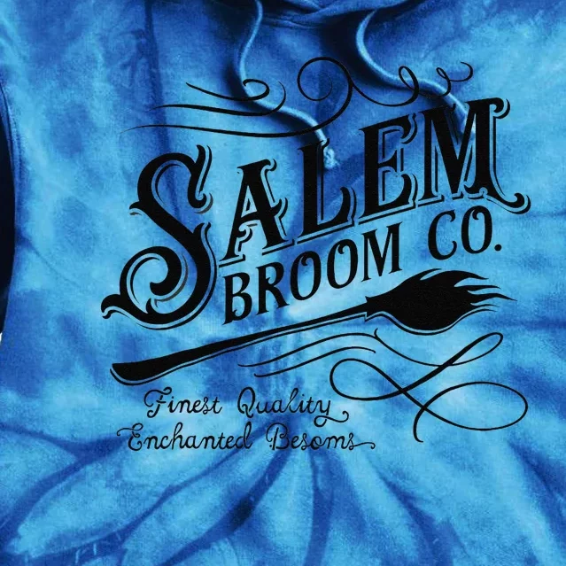 Salem Broom Company Est 1692 Halloween Tie Dye Hoodie