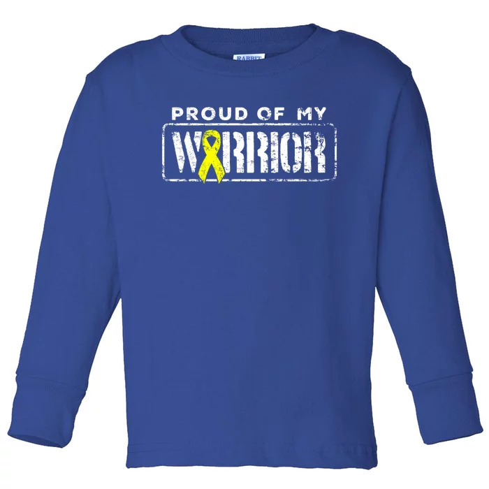 Sarcoma Bone Cancer Gift Proud Family Matching Warrior Support Cool Gift Toddler Long Sleeve Shirt