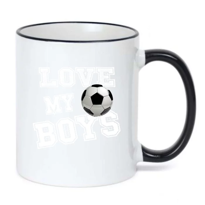 Soccer Ball Cute Soccer Mom Love My Soccer Futbol Funny Gift Black Color Changing Mug