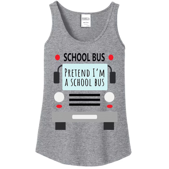 School Bus Costume Adult Funny Halloween Ladies Essential Tank