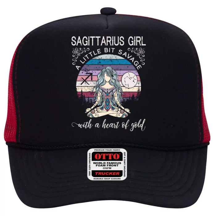 Sagittarius Birthday Cute Gift December Gift Great Gift High Crown Mesh Trucker Hat