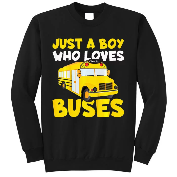 School Bus Costume Just A Boy Who Loves Buses Tall Sweatshirt