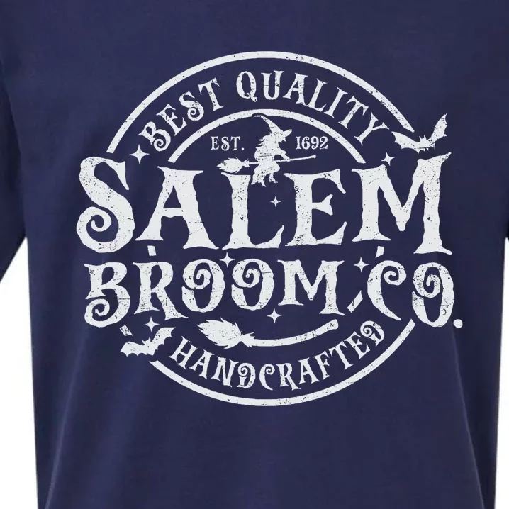 Salem Broom Company Est 1692 Halloween Classic Funny Witch Sueded Cloud Jersey T-Shirt