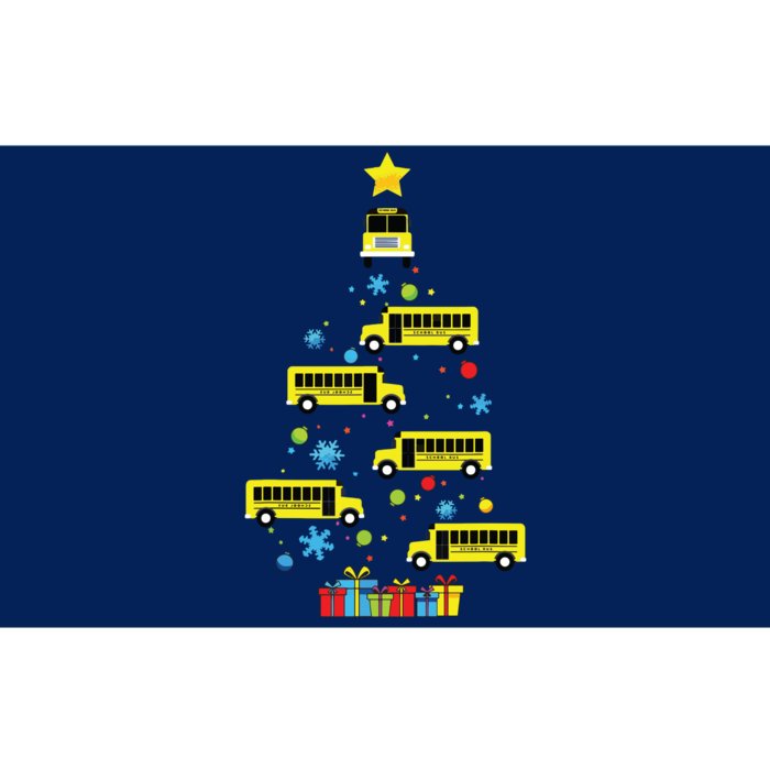 School Bus Christmas Tree Funny Bus Driver Graphic Cute Bumper Sticker