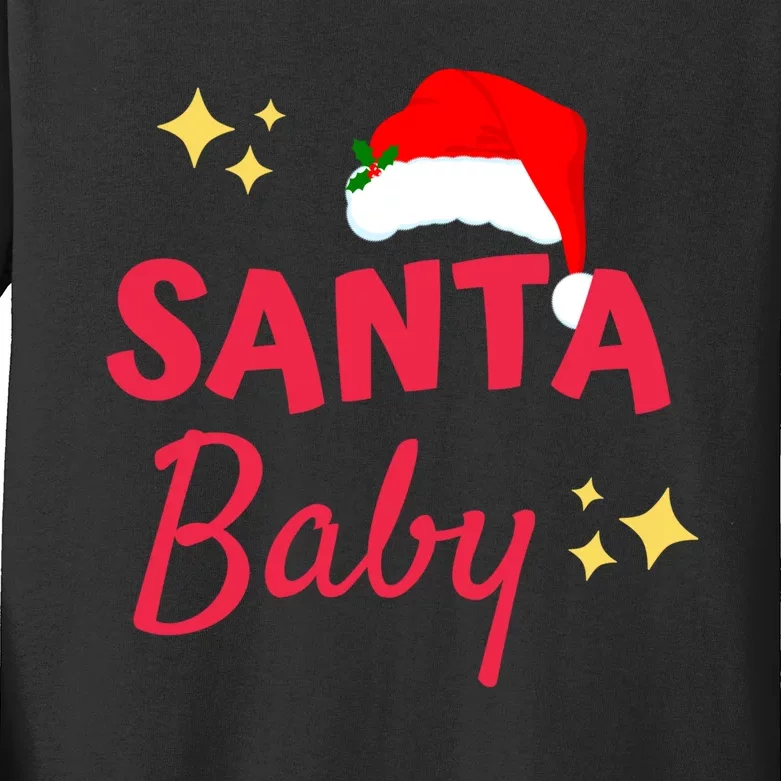 Santa Baby Christmas Kids Long Sleeve Shirt