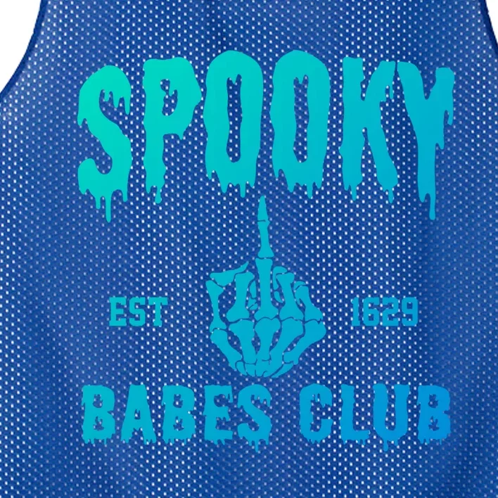 Spooky Babes Club Halloween Salem Witchy Spooky Season Gift Mesh Reversible Basketball Jersey Tank