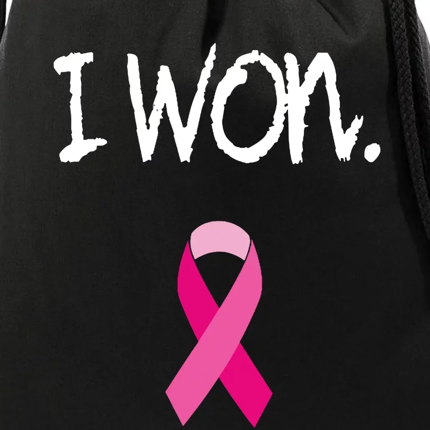 Survivor Breast Cancer Awareness Drawstring Bag