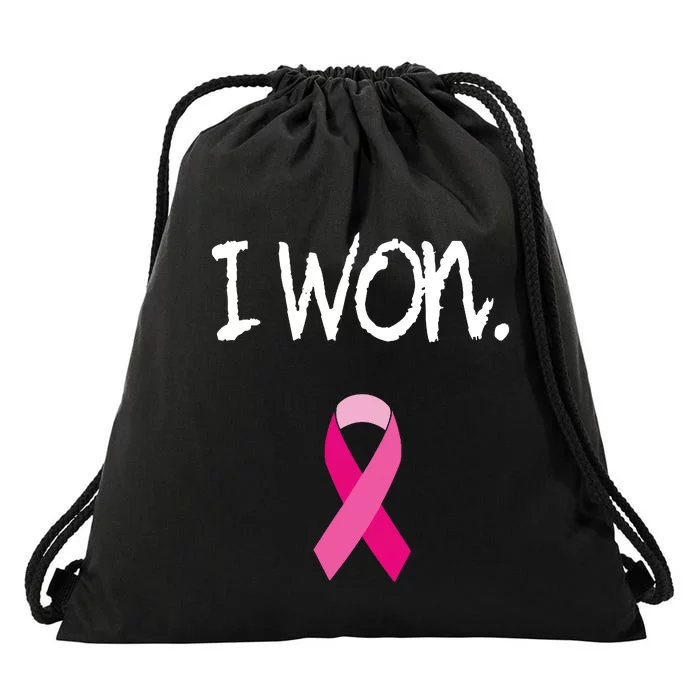 Survivor Breast Cancer Awareness Drawstring Bag