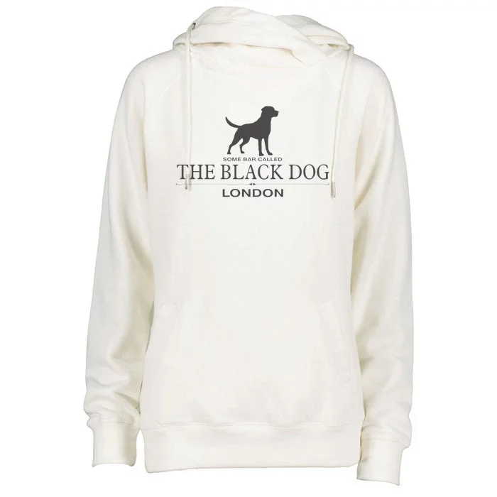 Some Bar Called The Black Dog London Ttpd Womens Funnel Neck Pullover Hood