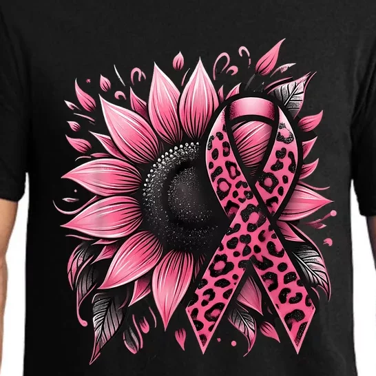 Sunflower Breast Cancer Awareness Pajama Set