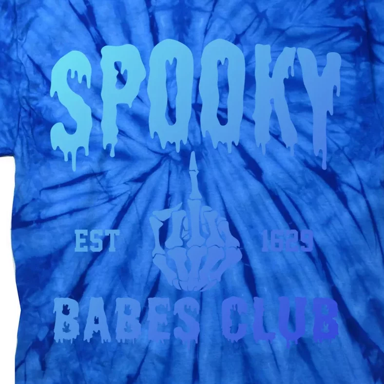 Spooky Babes Club Halloween Salem Witchy Spooky Season Gift Tie-Dye T-Shirt