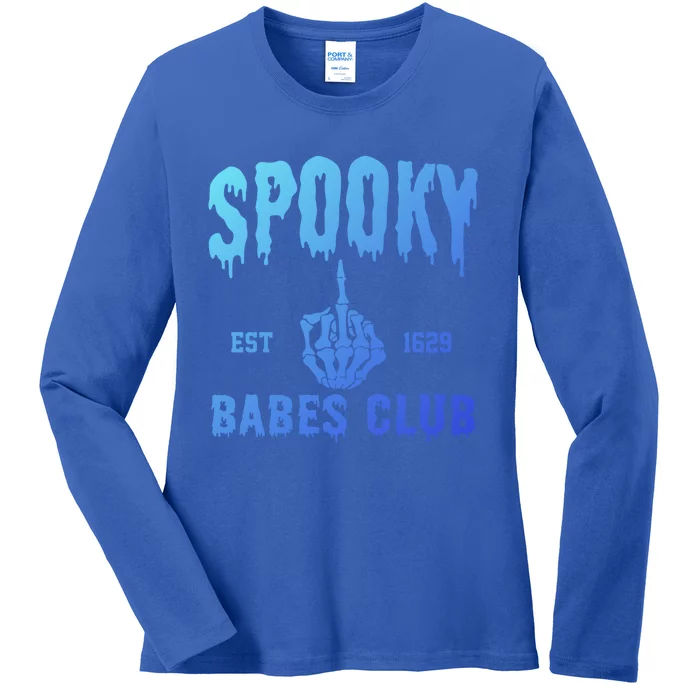 Spooky Babes Club Halloween Salem Witchy Spooky Season Gift Ladies Long Sleeve Shirt