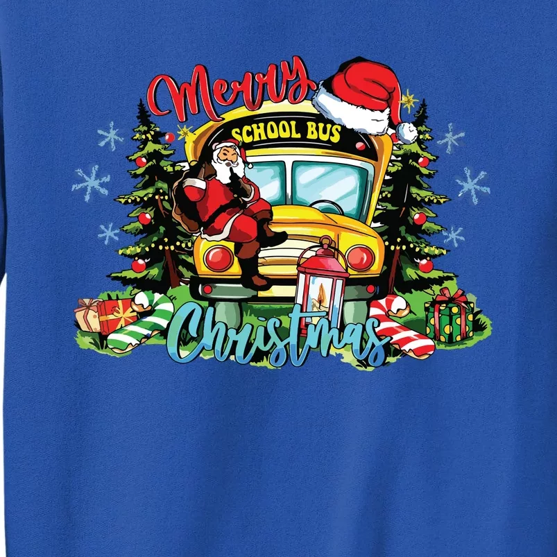 School Bus Christmas Tree Funny Santa Bus Driver Lover Gifts Tall Sweatshirt