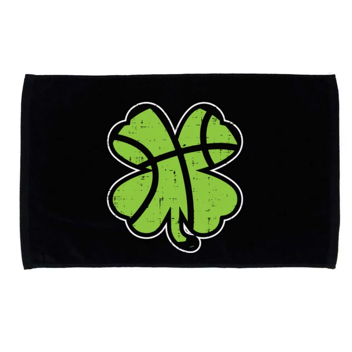 Shamrock Basketball Clover St Patricks Day Lucky Sports Gift Meaningful Gift Microfiber Hand Towel