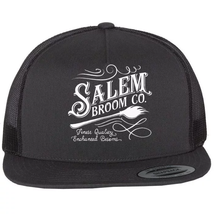 Salem Broom Company Est 1692 Halloween Flat Bill Trucker Hat