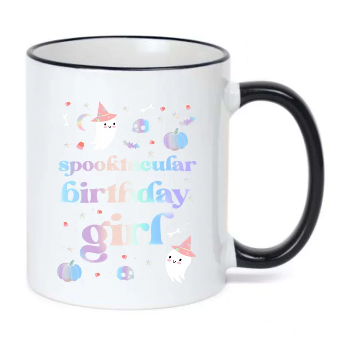 Spooktacular Birthday Cute Ghost Halloween Party Retro Gift Black Color Changing Mug