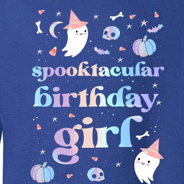 Spooktacular Birthday Cute Ghost Halloween Party Retro Gift Toddler Sweatshirt